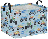 DDBASKET monster truck basket front view for organized toy storage.