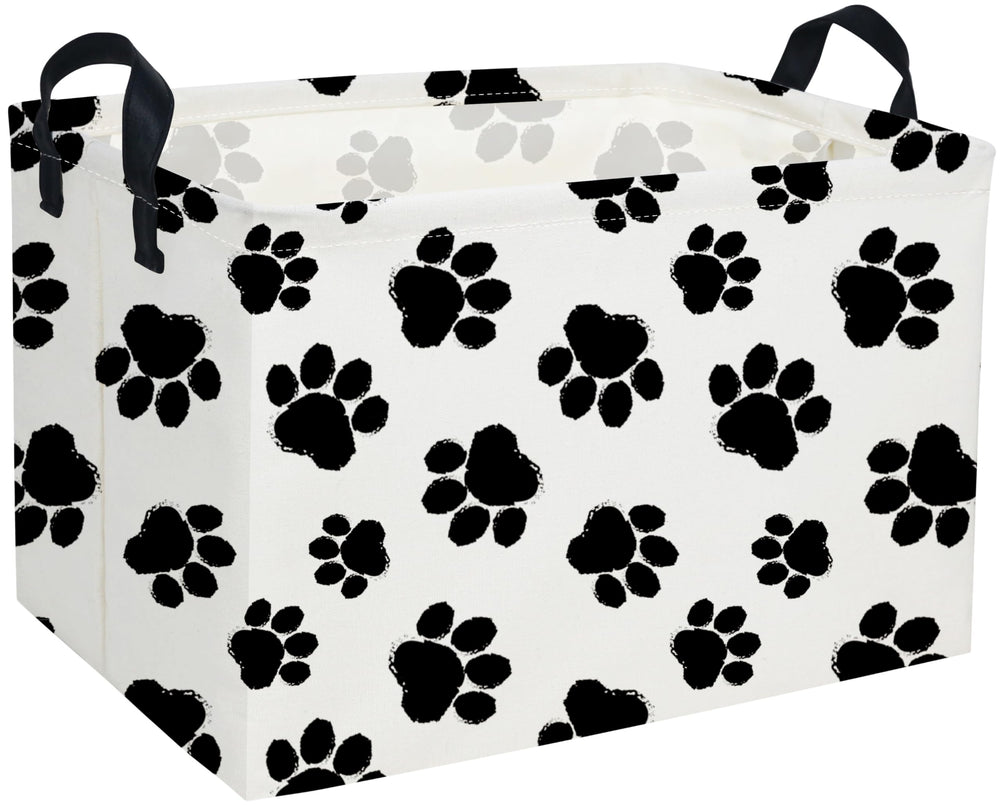 DDBASKET rectangular dog basket open shows sturdy canvas and easy-clean waterproof interior for toy storage.