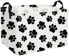 DDBASKET rectangular dog basket open shows sturdy canvas and easy-clean waterproof interior for toy storage.