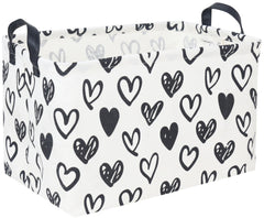 DDBASKET rectangular kids basket with heart design for tidy toy storage.