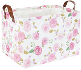 DDBASKET Rose Pink Baby Basket rectangle keeps nursery essentials neatly organized.