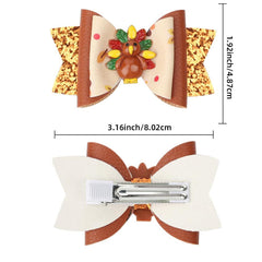 DDNFO orange turkey clip adds playful Thanksgiving style to baby outfits.