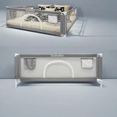 DEALNASTAR bed rail 84in side rail installed for safer toddler sleep.
