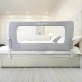 DEALNASTAR bed rail foldable setup shows space-saving, easy-to-store design for toddlers