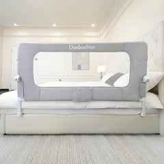 DEALNASTAR bed rail foldable setup shows space-saving, easy-to-store design for toddlers