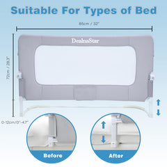 DEALNASTAR bed rail height adjustment demonstrates growing-toddler protection and tailored guard