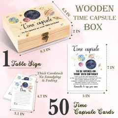 DEANHOT Planet Memory Time Capsule table sign enhances baby shower decor.