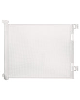 dear-lov retractable baby gate on stairs showing 33 inches height for child safety