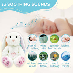 DEARBABY night light on belly glows softly for soothing visibility.
