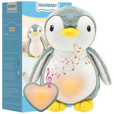 DEARBABY sleep soother penguin heartbeat calms baby at bedtime.