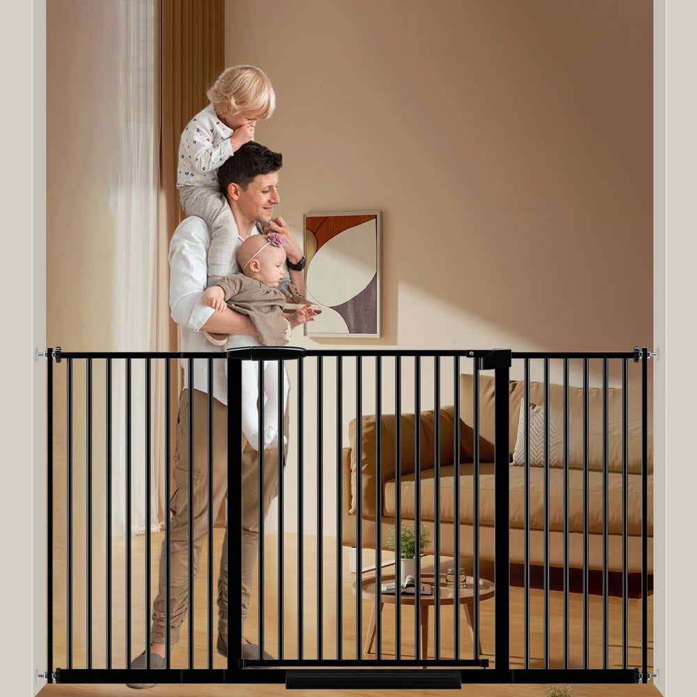 DEARBB extra wide gate frame closeup showing sturdy steel construction for durable protection.