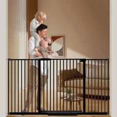 DEARBB extra wide gate frame closeup showing sturdy steel construction for durable protection.