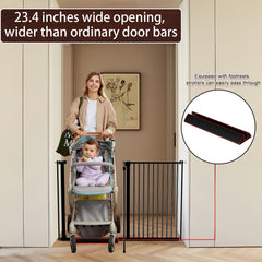 DEARBB extra wide gate β two-way auto-close hinge demonstrates easy, safe entry and exit.