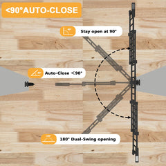 DEARBB wide adjustable 29-43 gate fits varied openings in hallways and stairs.