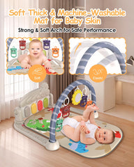 Dearlomum tummy time mat supports posture while encouraging reaching and exploration