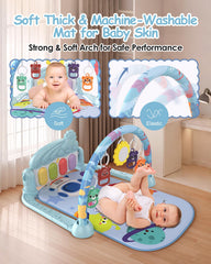 Dearlomum Baby Play Gym detachable toys and mirror promote reaching and tracking