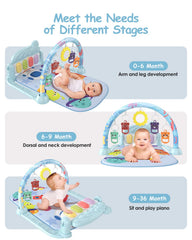 Dearlomum Baby Play Gym tummy time mat provides stable surface for exploration
