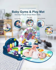 Dearlomum Baby Play Mat Gym kick-mode piano keys encouraging active leg movement