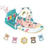 Dearlomum Baby Play Mat Piano Blue encourages tactile exploration with interactive keys for tummy time.