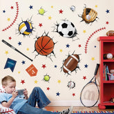 decalmile 3d basketball wall decal brightens kids' room for energetic play vibes
