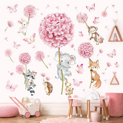 Decalmile monkey wall decal adds charming scene to kids room.