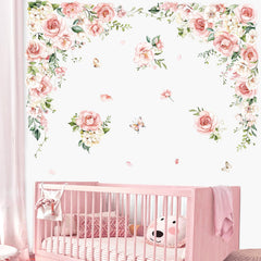 Decalmile baby nursery decor with pink blossoms enhances charming play spaces
