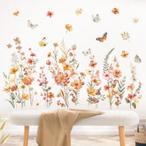 Decalmile Boho Flower Wall Decal garden floral design bright living spaces
