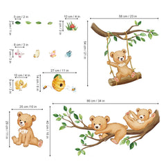 Decalmile bright-colors wall stickers brighten living rooms and play areas
