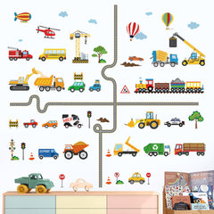 Decalmile construction truck wall decals bring bold, durable decor to bedrooms and playrooms.