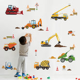 DecalMile tractor wall decal brightens the playroom for imaginative learning