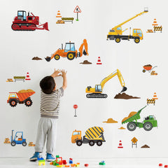 DecalMile tractor wall decal brightens the playroom for imaginative learning