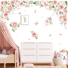 Decalmile floral vine butterfly wall stickers add whimsical detail to baby's room