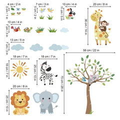 DecalMile forest baby animals nursery decor for cheerful imaginative play