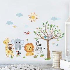 DecalMile forest lion wall sticker bold focal point for kids room