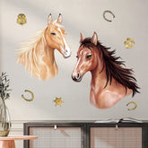 DecalMile horse wall stickers nursery collection add playful horse silhouettes for kids.