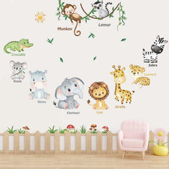 Decalmile Jungle Animals Lion wall sticker creates bold focal point in kid's room