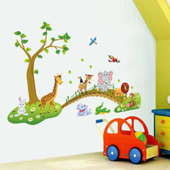 DecalMile Jungle Animals giraffe wall sticker brightens nursery decor and sparks imagination