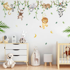 Decalmile jungle monkey wall decal sparks whimsy in kids' rooms.