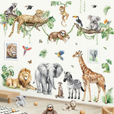 Decalmile elephant wall sticker on a tree branch for playful nursery decor