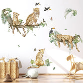 Decalmile leopard safari wall decals brighten nursery walls with DIY-friendly setup.