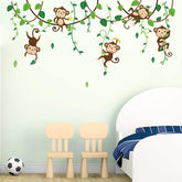 Decalmile monkey climbing tree wall decal brightens a kid's room with playful jungle energy.