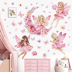 Decalmile Pink Fairy wall decal hero for a playful kids' room