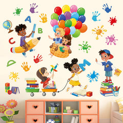 Decalmile Reading Corner Balloon Wall Stickers brighten kids' reading spaces.