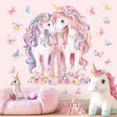 decalmile unicorn wall decal 2-sheets whimsical nursery charm
