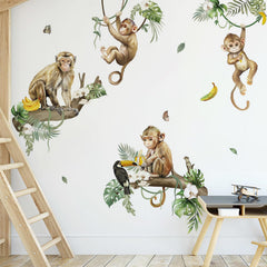 Decalmile vine leaves wall decal brings natural feel and calming nursery ambiance.