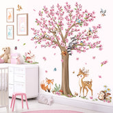 Decalmile woodland animals tree decal adds playful ambiance to kids room