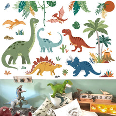 decalmile xl dino animals wall stickers brighten a boys' room for imaginative play