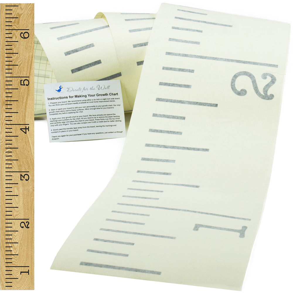 Decals for the Wall vinyl growth chart full decal 6ft allows quick, mess-free setup.