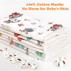 Decalsweet baby burp cloths pattern forest highlight cute design with skin-friendly material.