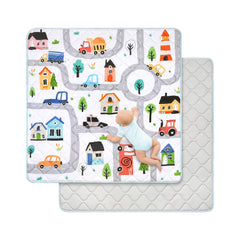 Decalsweet baby play mat 50x50 foam with non-slip bottom for safe tummy time